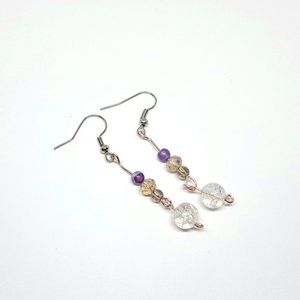 Angelic Crystal Cloud Faerie Fluorite Earrings